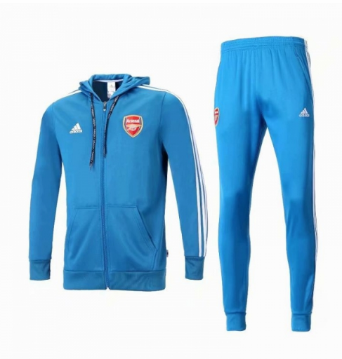 2019-2020 Arsenal chaqueta con capucha de entrenamiento traje azul